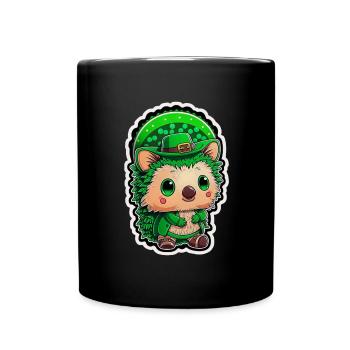 Igel Kostüm St Patrick Kawaii lustig - Tasse einfarbig - Schwarz - Vorne