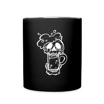 Skull beer Happy St. Patrick's day - Mug uni - noir - Devant