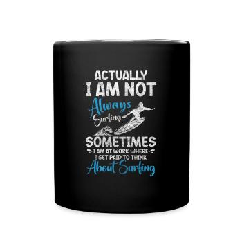 Sports nautiques Sea Windsurfer Planche de surf - Mug uni - noir - Devant