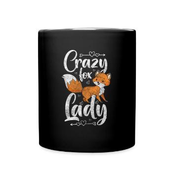 Forest Foxes Wisdom - Full Colour Mug - black - Front