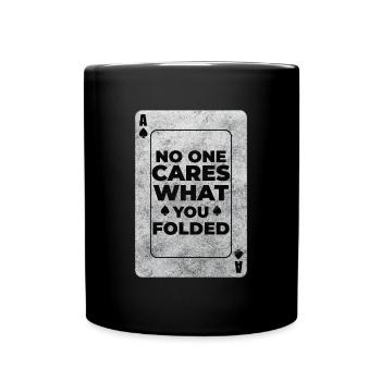 Kartenspiel Karte Hold'em All In - Tasse einfarbig - Schwarz - Vorne