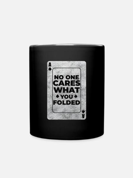 Kartenspiel Karte Hold'em All In - Tasse einfarbig - Schwarz