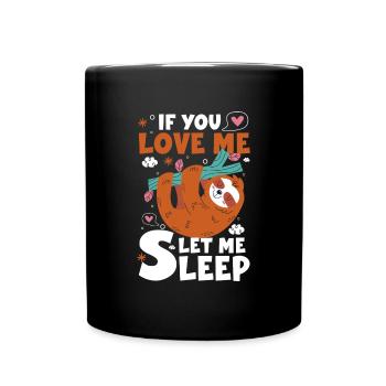 Lazy Tired Funny Sweet - Full Colour Mug - black - Front