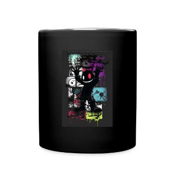 Robot Graffiti Design par ART8NS Art ON Streetwear - Mug uni - noir - Devant