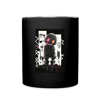 Robot Graffiti Design par ART8NS Art ON Streetwear - Mug uni - noir - Devant