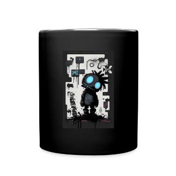 Robot Graffiti Design par ART8NS Art ON Streetwear - Mug uni - noir - Devant