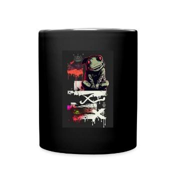 Frog Graffiti Design by ART8NS Art ON Streetwear - Full Colour Mug - black - Front