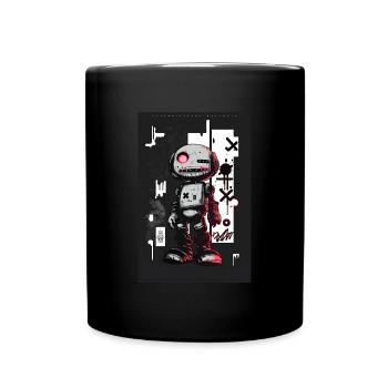 Robot Graffiti Design par ART8NS Art ON Streetwear - Mug uni - noir - Devant
