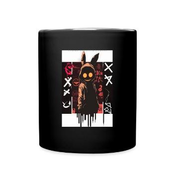Bunny Graffiti Design par ART8NS Art ON Streetwear - Mug uni - noir - Devant