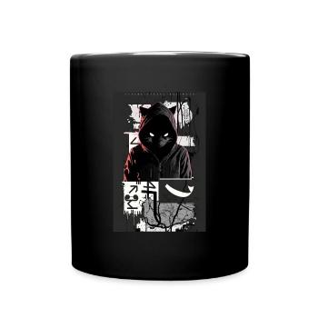 Cat Graffiti Design by ART8NS Art ON Streetwear - Tasse einfarbig - Schwarz - Vorne