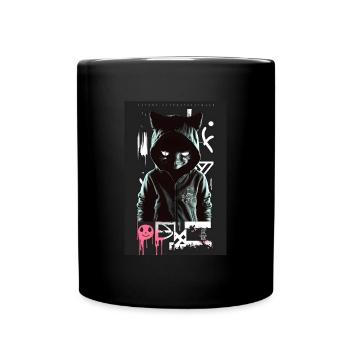 Crazy Graffiti Cat par ART8NS Art ON Streetwear - Mug uni - noir - Devant