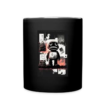Robot by ART8NS - Art ON Streetwear - Full Colour Mug - black - Front