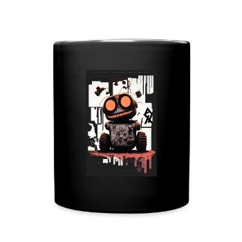 Robot by ART8NS - Art ON Streetwear - Full Colour Mug - black - Front