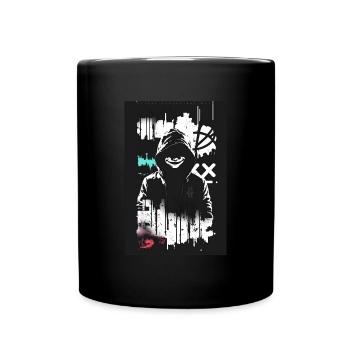 Joker smile par ART8NS - Art ON Streetwear - Mug uni - noir - Devant