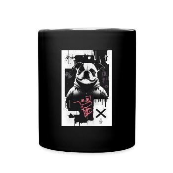 Bulldog par ART8NS - Art ON Streetwear - Mug uni - noir - Devant
