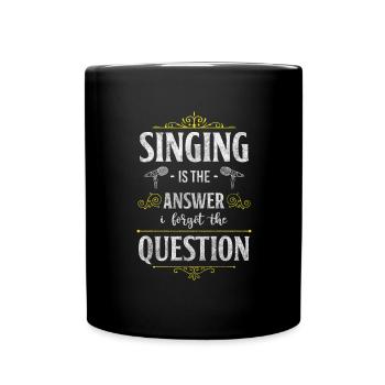 Singing Passion Musical Band - Full Colour Mug - black - Front