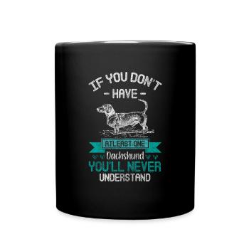 Dog Paw Puppy Dog School - Full Colour Mug - black - Front