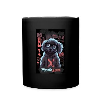 Poodle Love par ART8NS - Art ON Streetwear - Mug uni - noir - Devant