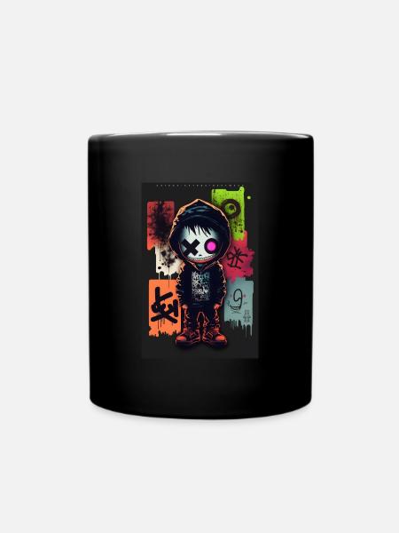 Horror Doll by ART8NS - Art ON Streetwear - Full Colour Mug - black