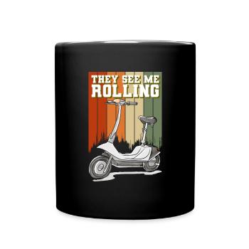 E-Scooter Electrics Scooter Sport Locomotion - Full Colour Mug - black - Front