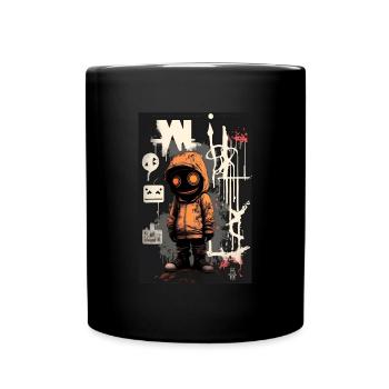 Lost man Robot by ART8NS - Art ON Streetwear - Tasse einfarbig - Schwarz - Vorne