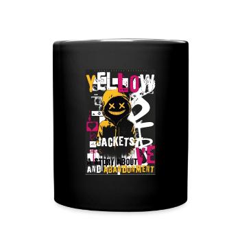Yellow Jackets in Love by ART8NS Art ON Streetwear - Tasse einfarbig - Schwarz - Vorne