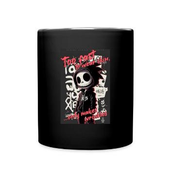 Too fast by ART8NS - Art ON Streetwear - Mug uni - noir - Devant