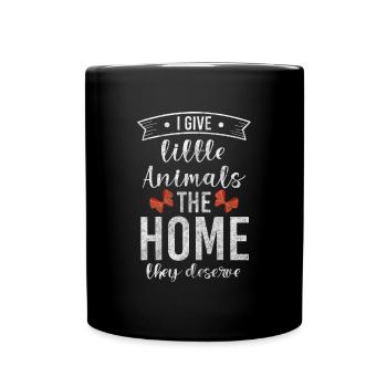 Tierfreund Retttung - Tasse einfarbig - Schwarz - Vorne