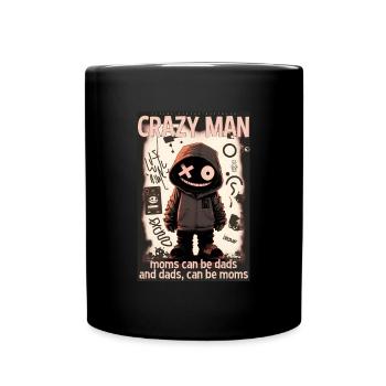 Crazy man par ART8NS - Art ON Streetwear - Mug uni - noir - Devant