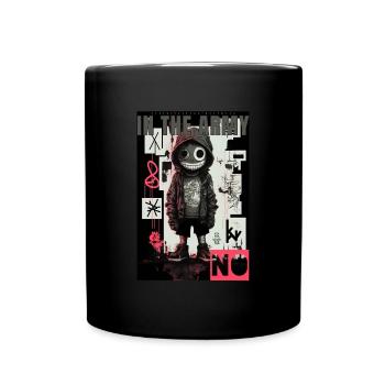 In the army, NO by ART8NS - Art ON Streetwear - Full Colour Mug - black - Front
