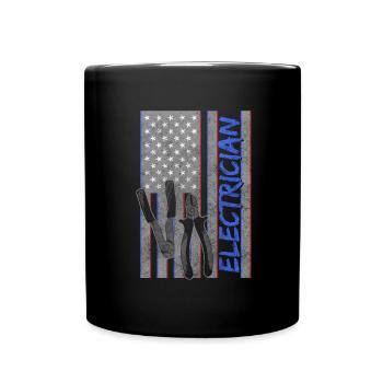 Electricity Craft Installer Lightning - Full Colour Mug - black - Front