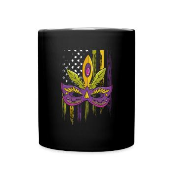 Karneval Kostüm Perlen - Tasse einfarbig - Schwarz - Vorne