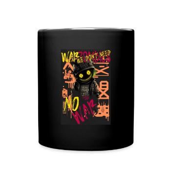 War Zombies, NO War by ART8NS - Art ON Streetwear - Tasse einfarbig - Schwarz - Vorne
