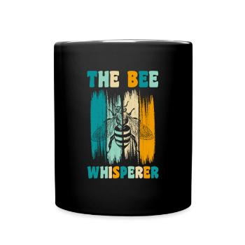 Bee Flying Animal - Full Colour Mug - black - Front