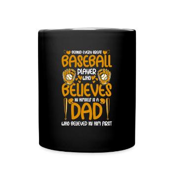 Baseballspieler Sport Baseballer - Tasse einfarbig - Schwarz - Vorne