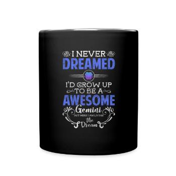 Constellation de naissance du zodiaque des Gémeaux - Mug uni - noir - Devant