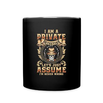 Detective Investigator Crime - Full Colour Mug - black - Front