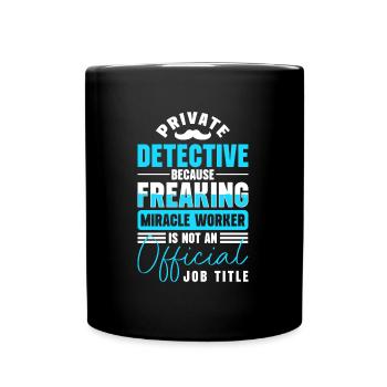 Renifleur de traces d’indices de détective privé - Mug uni - noir - Devant