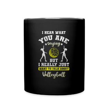Match d’équipe de volleyball par équipe - Mug uni - noir - Devant