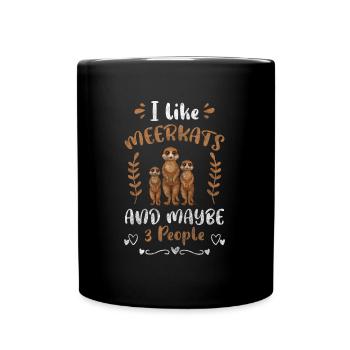 Wild Animals Horizontal Stripes Cute - Full Colour Mug - black - Front
