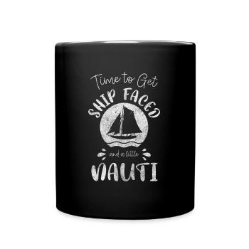 Sailboat Harbor Yacht Cruise - Full Colour Mug - black - Front