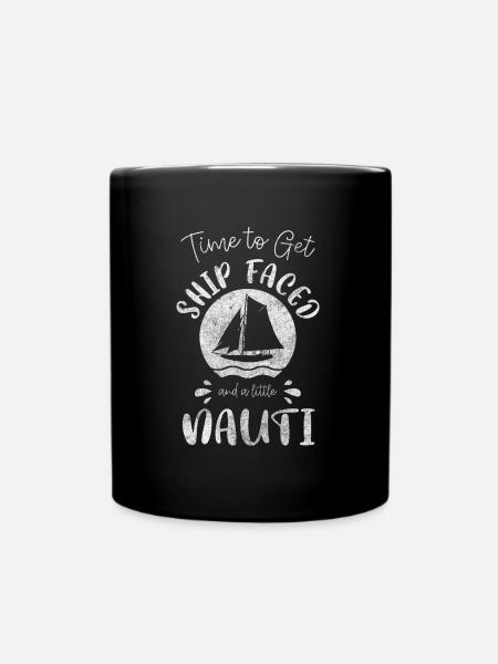 Segelboot Hafen Yacht Kreuzfahrt - Tasse einfarbig - Schwarz