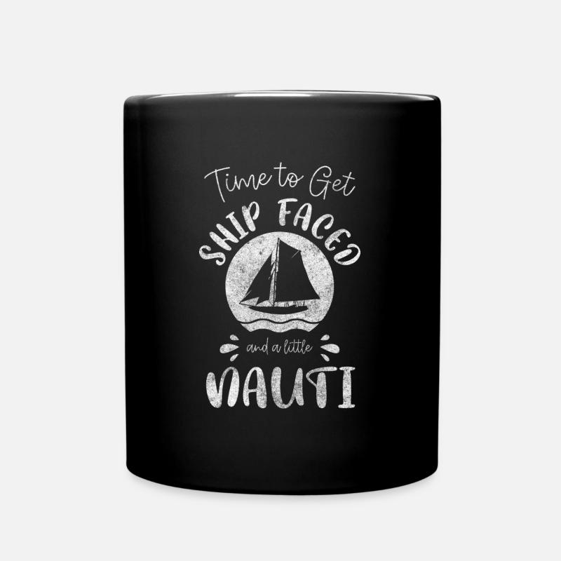 Segelboot Hafen Yacht Kreuzfahrt - Tasse einfarbig - Schwarz