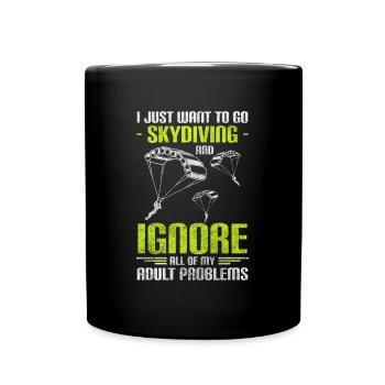 Skydiver Sky Sports Extrêmes Vol - Mug uni - noir - Devant