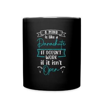 Skydiving Jump Base Jumping - Full Colour Mug - black - Front