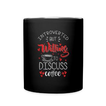 Café portafilter lait - Mug uni - noir - Devant