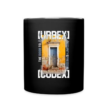 Summer door to... by ART8NS - Art ON Streetwear - Tasse einfarbig - Schwarz - Vorne