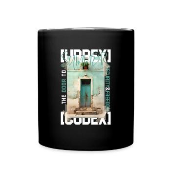 Summer door to... by ART8NS - Art ON Streetwear - Tasse einfarbig - Schwarz - Vorne