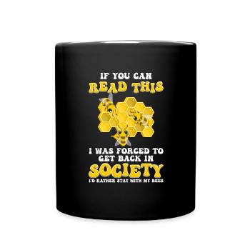 Beekeeper Bee Bumblebee - Full Colour Mug - black - Front