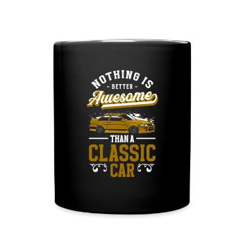 Oldtimer Vintage Car Classic - Full Colour Mug - black - Front